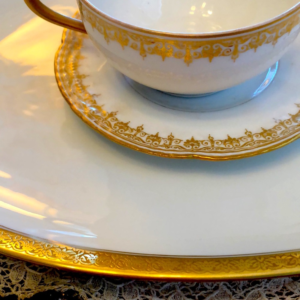 EUC- Uber Rare GDA France Haviland Limoges Calvados Double Handle Petite Platter - Picture 11 of 11